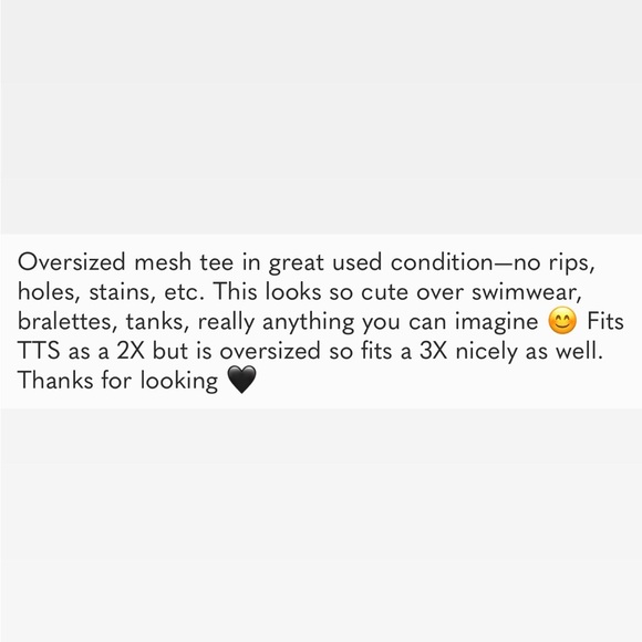 oversized mesh t-shirt boho plus sz US 20 2X EUC - Picture 11 of 11